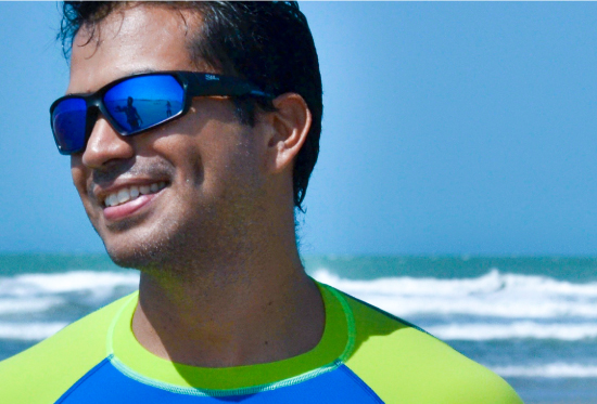 Polarized Water Sport Sunglasses Surf Kitesurfing Glasses Orange Gray 601 